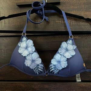 PINK Victoria Secret Navy Bikini Top Size M